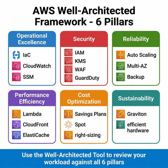 AWS Well-Architected Framework — 6 Pillars