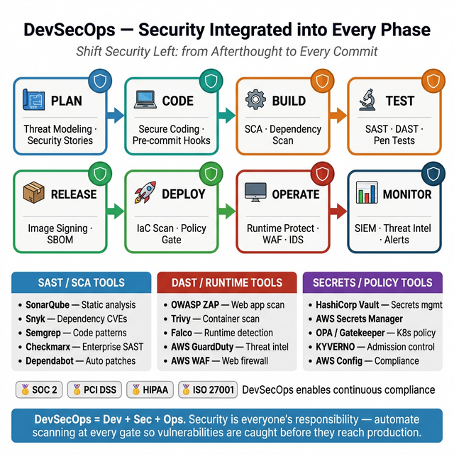 DevSecOps Security Integrated Pipeline Diagram