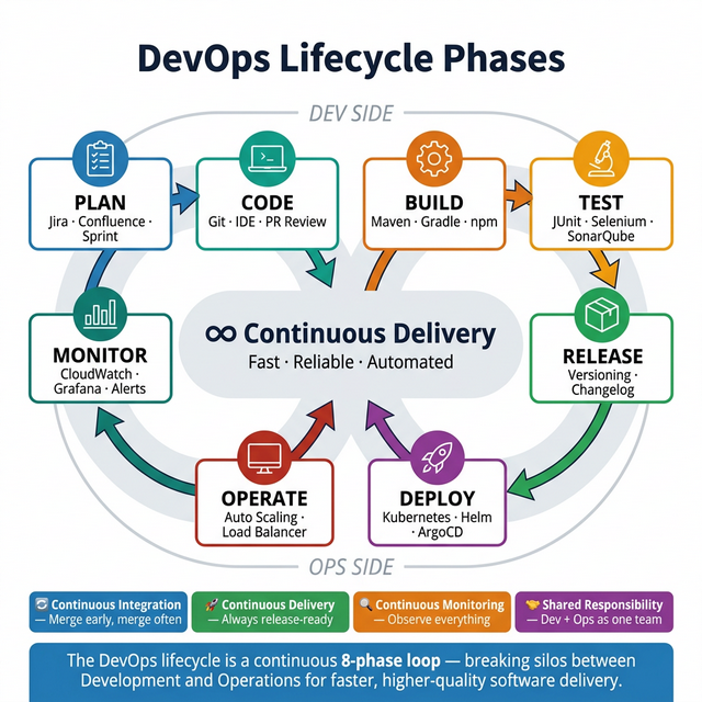 DevOps Lifecycle Phases Diagram