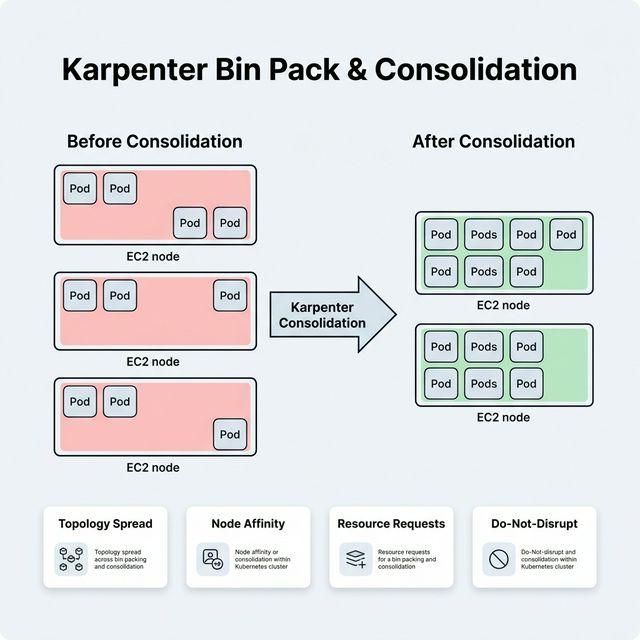 Karpenter Bin Pack Consolidation Diagram
