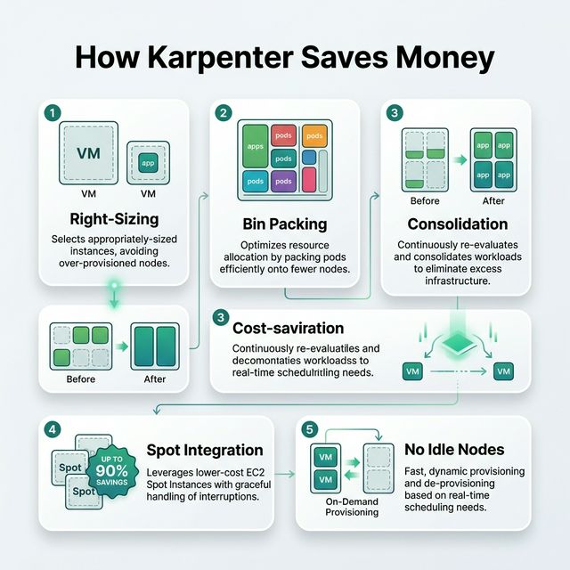 How Karpenter Saves Money Diagram