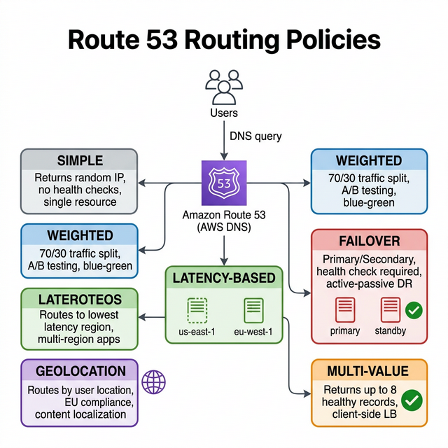 Route 53 Routing Policies Diagram