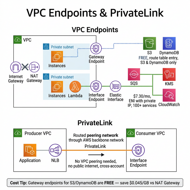 VPC Endpoints and PrivateLink Architecture Diagram