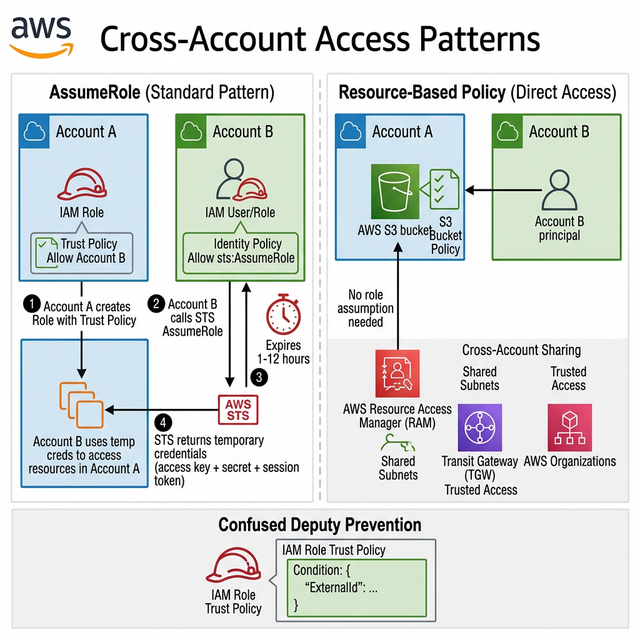 Cross-Account Access Patterns Diagram