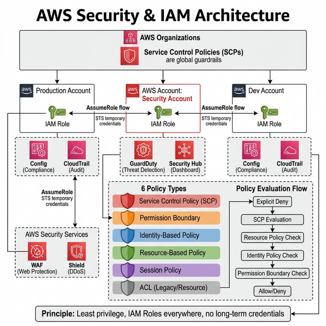 AWS Security and IAM Enterprise Architecture Diagram