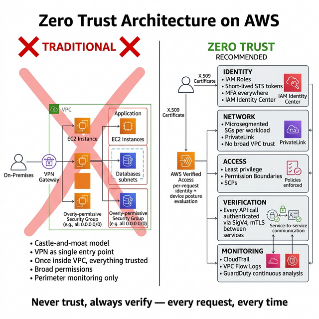Zero Trust Architecture on AWS Diagram